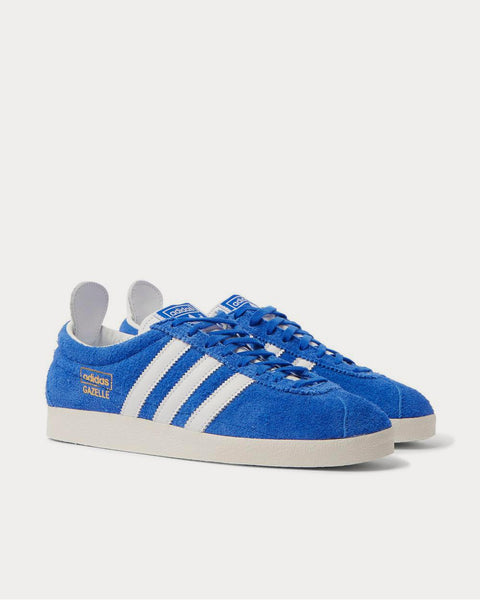 Gazelle Vintage Leather-Trimmed Brushed-Suede Blue low top sneakers - Sneak in Peace