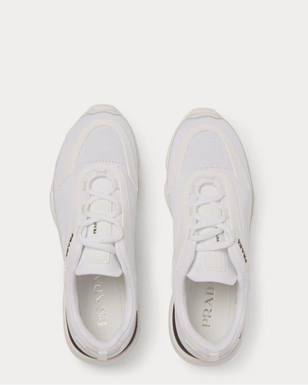 Prada Cloudbust Mesh, Rubber and Leather  White low top sneakers - 6