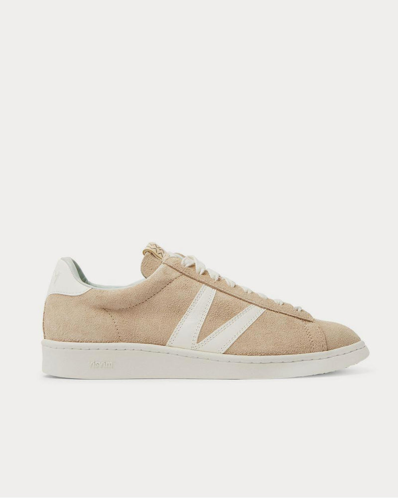 Visvim Corda-Folk Leather-Trimmed Suede  Beige low top sneakers - 1