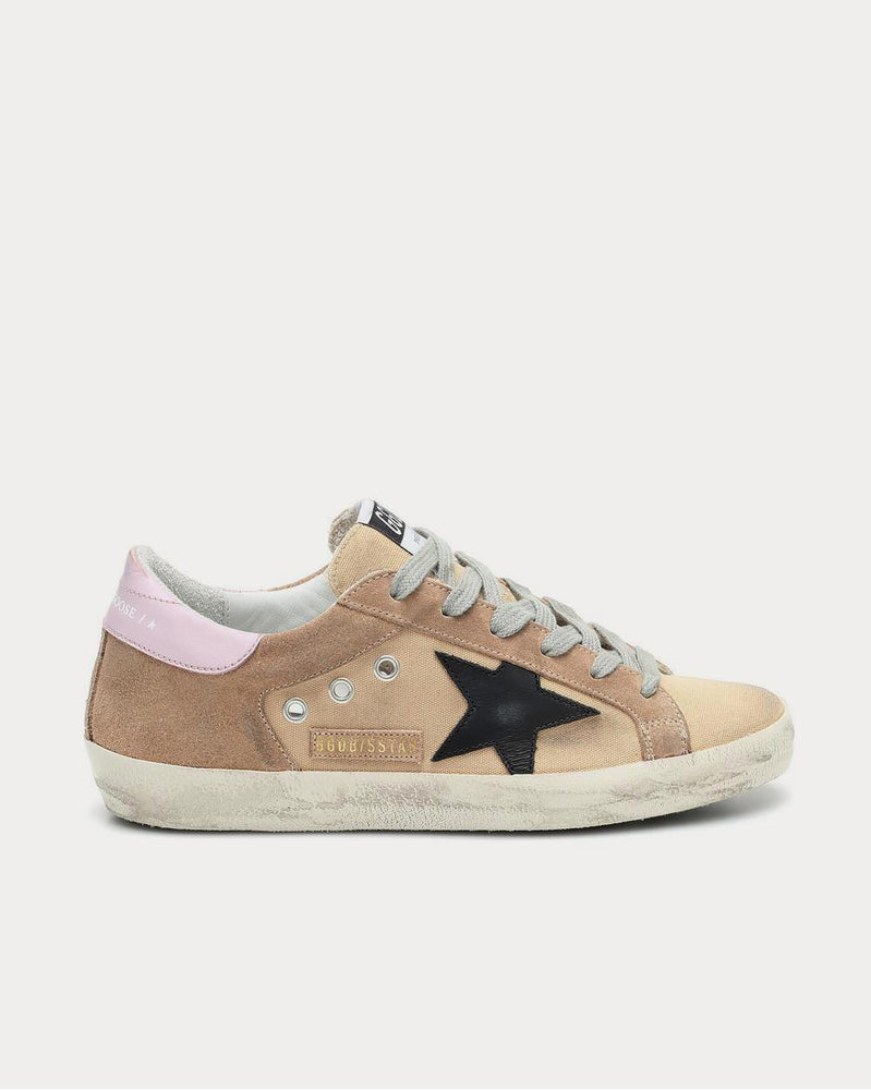 Golden Goose Superstar Canvas Star Sand Low Top Sneakers - 1