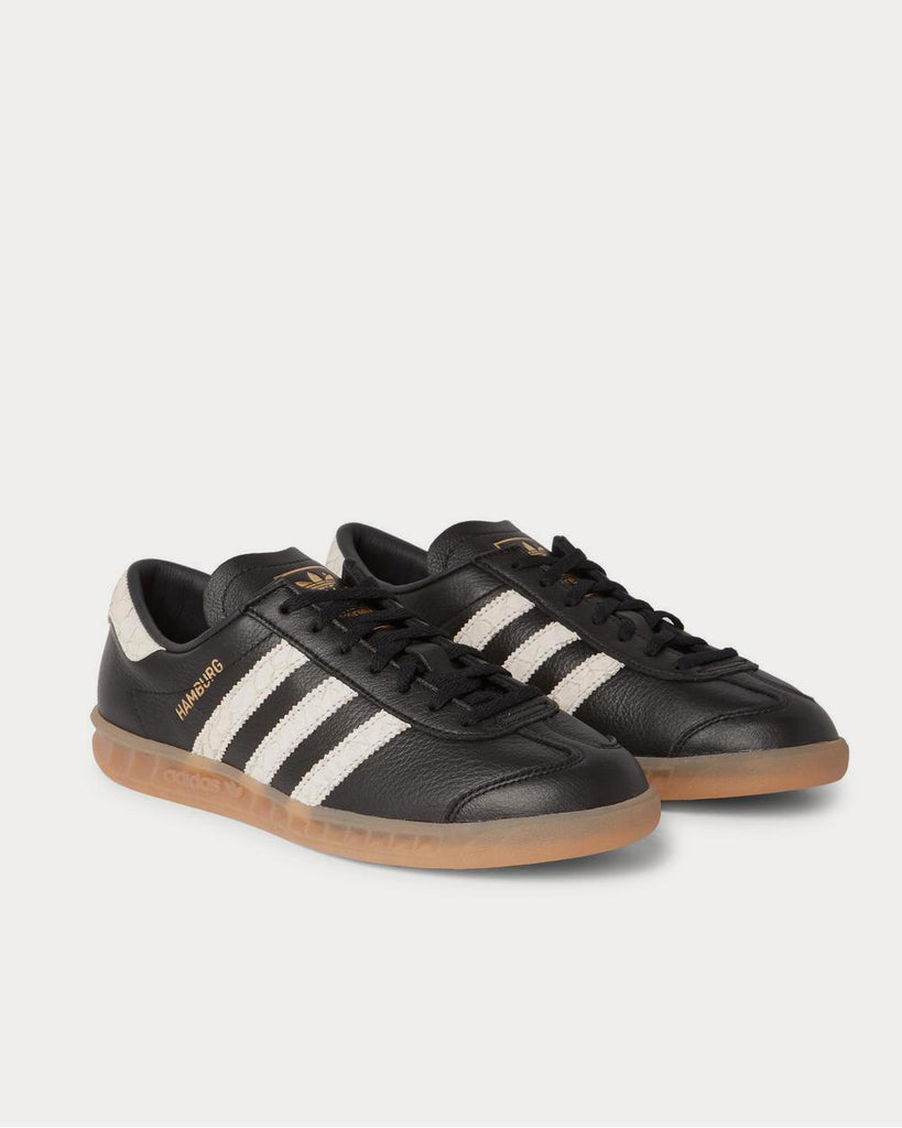Adidas black leather sneakers online