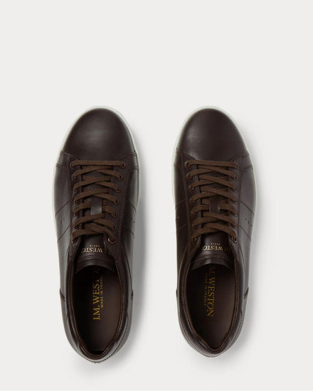 J.M. Weston Leather  Dark brown low top sneakers - 6