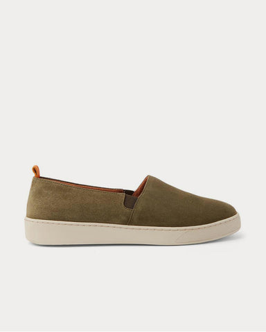 Mulo Suede Slip-On  Army green slip on sneakers