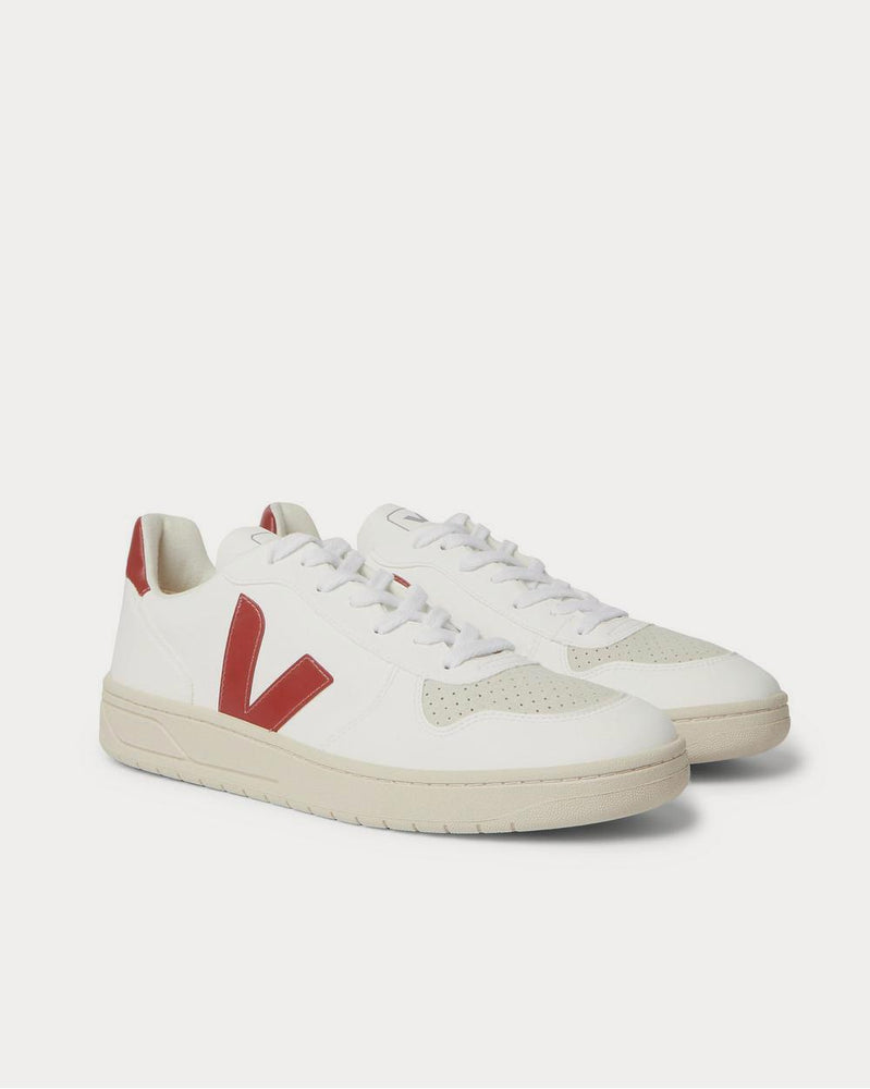 Veja V-10 CWL Faux Leather  White low top sneakers - 2