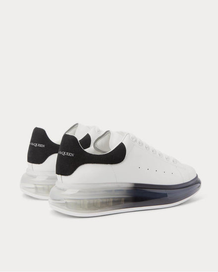 McQueen Exaggerated-Sole Suede-Trimmed Leather  White low top sneakers - 4