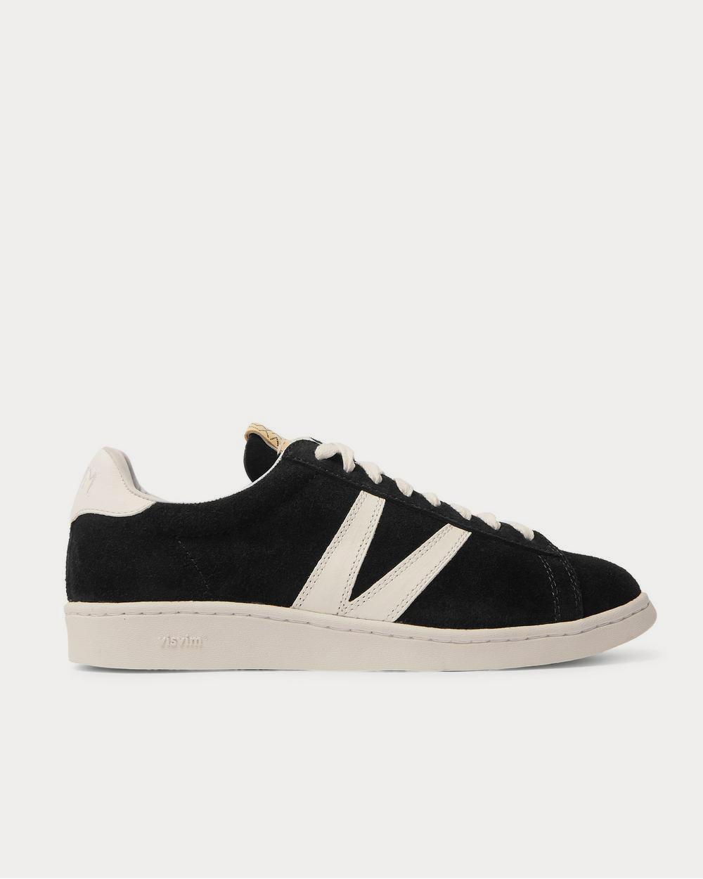 adidas gazelle silver green womens Visvim Men's Corda-Folk Leather-Trimmed Suede Black low top sneakers