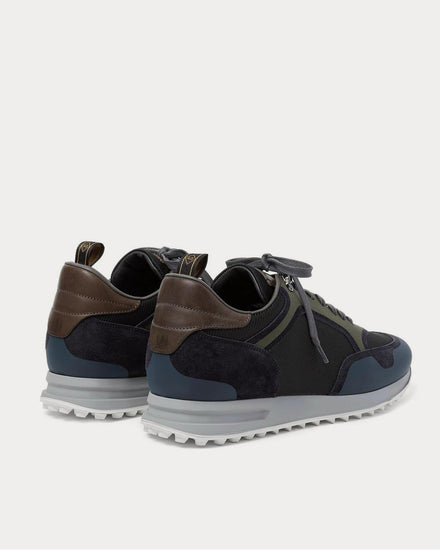 Dunhill Radial Runner Leather and Suede-Trimmed Mesh  Navy low top sneakers - 4