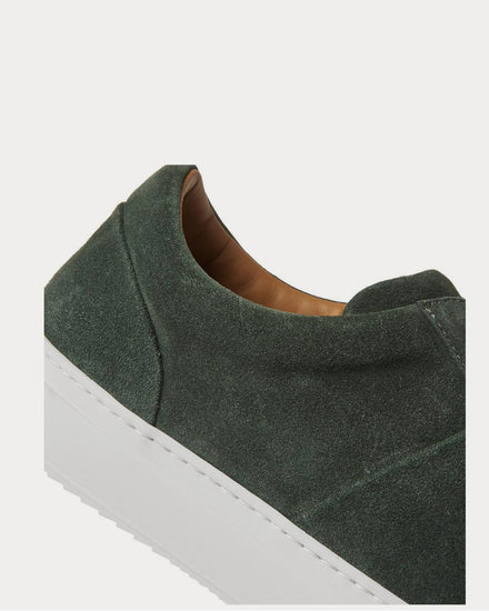 Mr P. Larry Suede  Forest green low top sneakers - 5