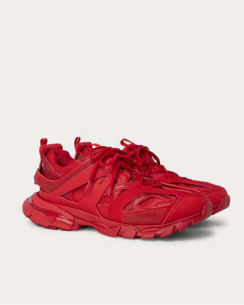 Track Nylon, Mesh and Rubber  Red low top sneakers