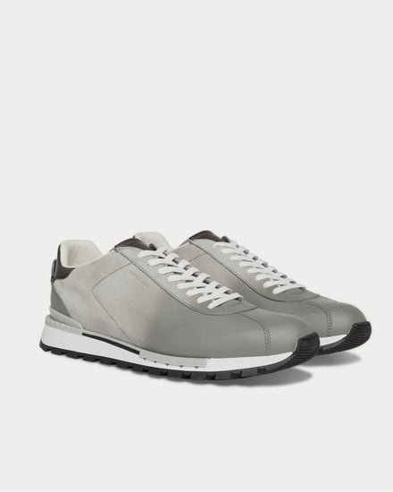 Berluti Fast Track Torino Suede and Leather  Light gray low top sneakers - 2