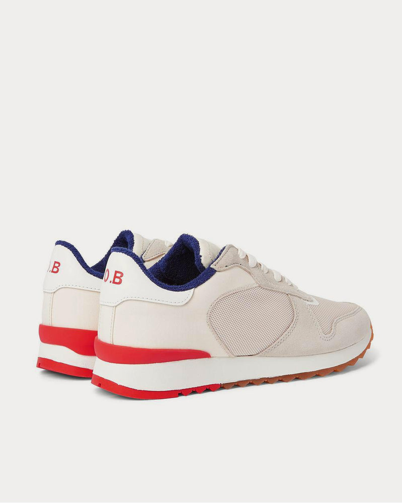 Orlebar Brown Oleta Suede and Leather-Trimmed Mesh and Canvas  White low top sneakers - 3