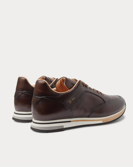 Dunhill Duke Leather  Dark brown low top sneakers - 3