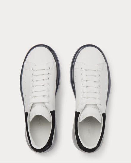 McQueen Exaggerated-Sole Suede-Trimmed Leather  White low top sneakers - 6