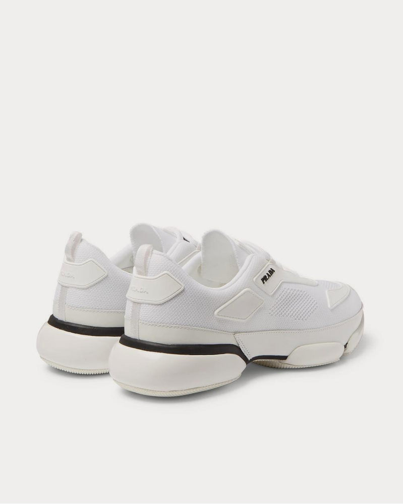 Prada Cloudbust Mesh, Rubber and Leather  White low top sneakers - 4