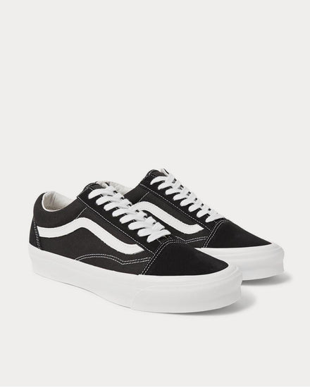 Vans OG Old Skool LX Leather-Trimmed Canvas and Suede  Black low top sneakers - 2