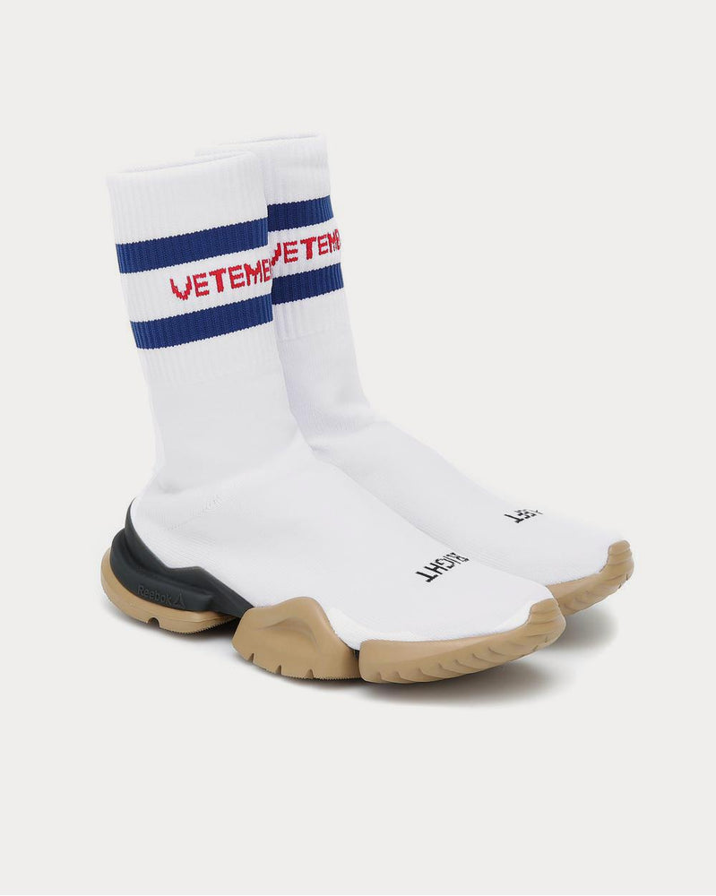 Vetements x Reebok Classic Sock Runner White High Top Sneakers - 2