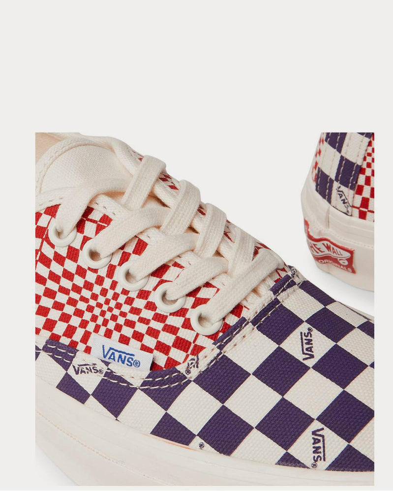 Vans OG Authentic LX Checked Canvas  White low top sneakers - 4