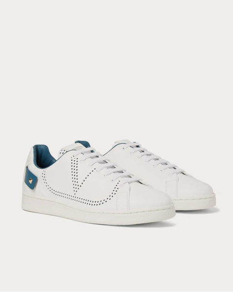 Backnet Perforated Leather  White low top sneakers
