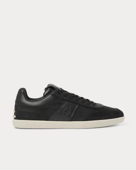 Tod's Leather and Suede-Trimmed Nubuck  Black low top sneakers - 1