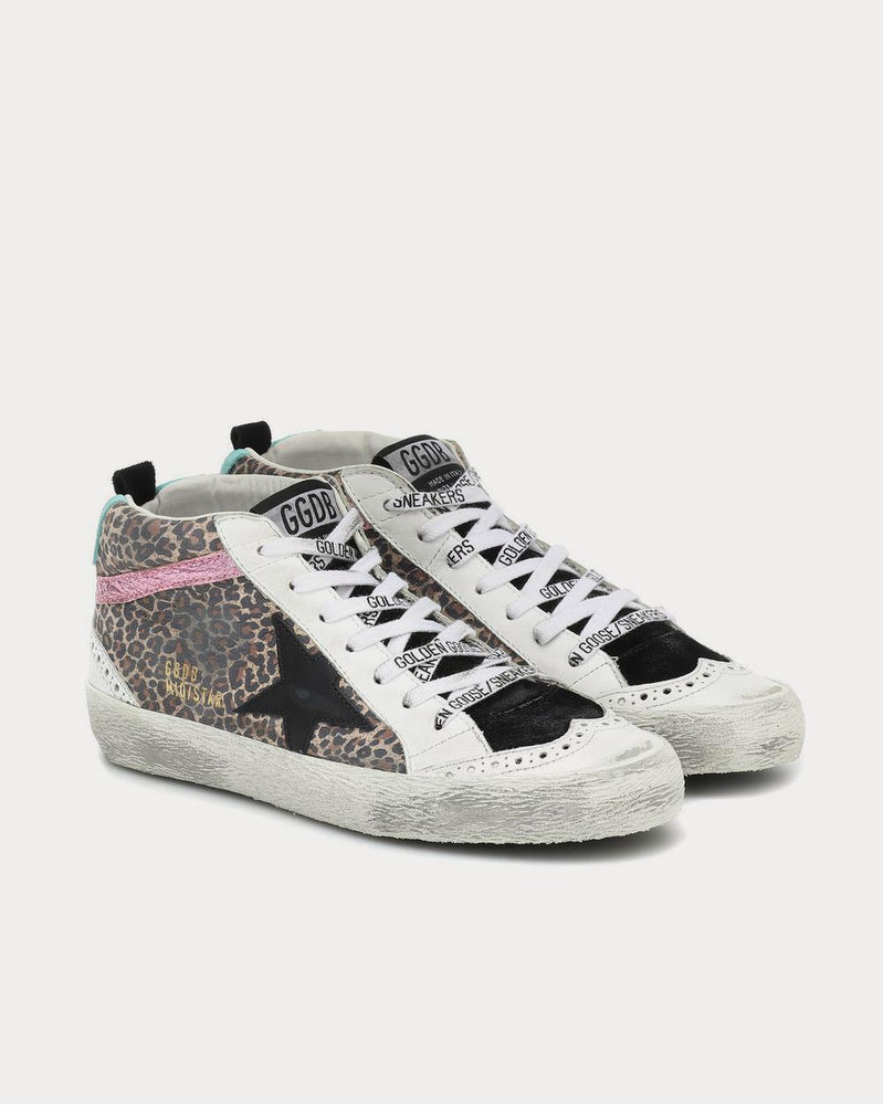 Golden Goose Mid Star leopard High Top Sneakers - 2