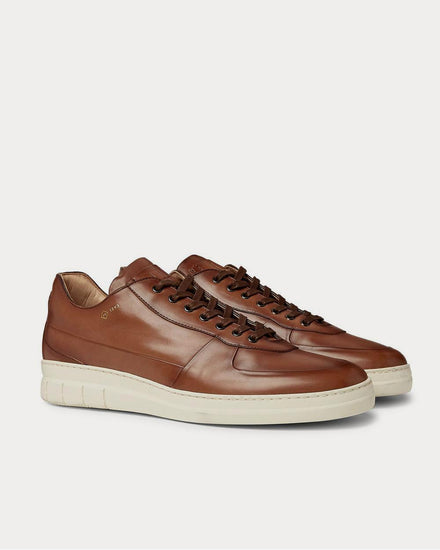 Dunhill Duke Leather  Tan low top sneakers - 2