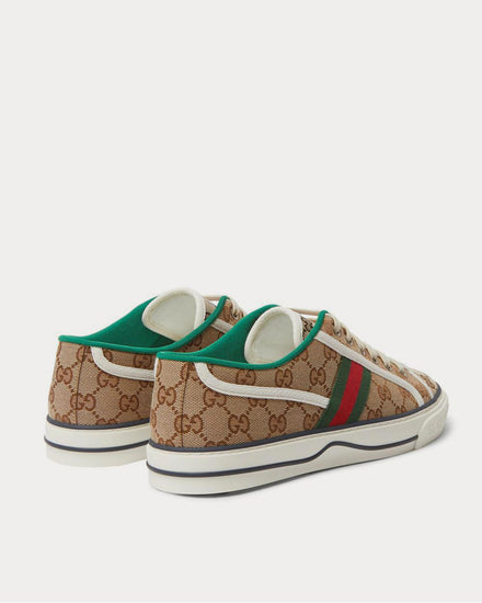 Gucci Mignon Webbing-Trimmed Jacquard  Brown low top sneakers - 4