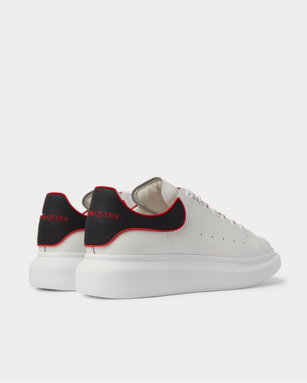 McQueen Exaggerated-Sole Rubber-Trimmed Leather  White low top sneakers - 3