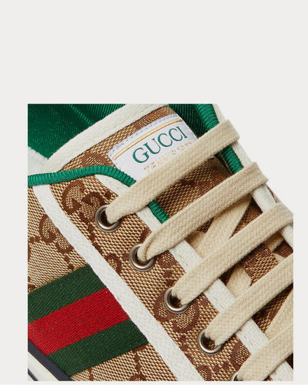 Gucci Mignon Webbing-Trimmed Jacquard  Brown low top sneakers - 5