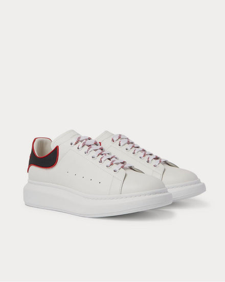 McQueen Exaggerated-Sole Rubber-Trimmed Leather  White low top sneakers - 2