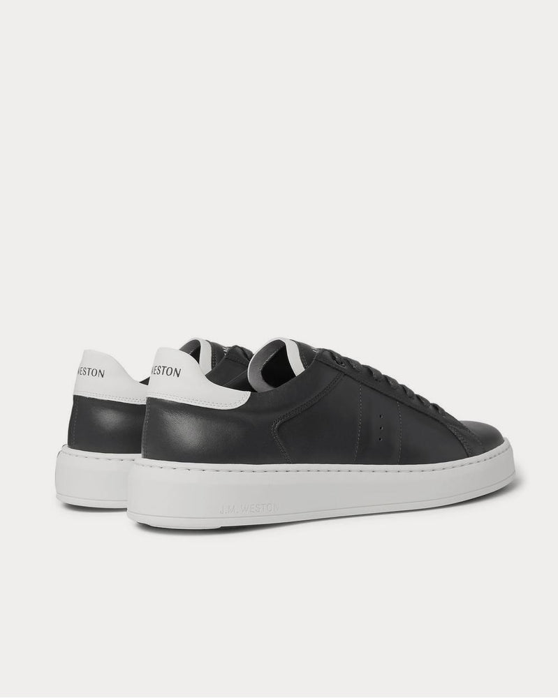 J.M. Weston Leather  Dark gray low top sneakers - 4