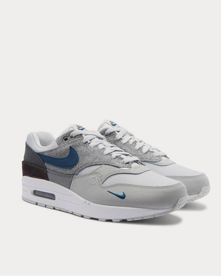 Nike Air Max 1 London Corduroy-Trimmed Mesh and Suede  Gray low top sneakers - 2