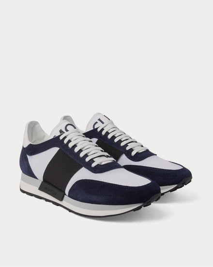 Moncler Men's Horace Suede and Mesh Navy low top sneakers