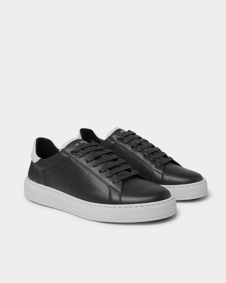 J.M. Weston Leather  Dark gray low top sneakers - 2