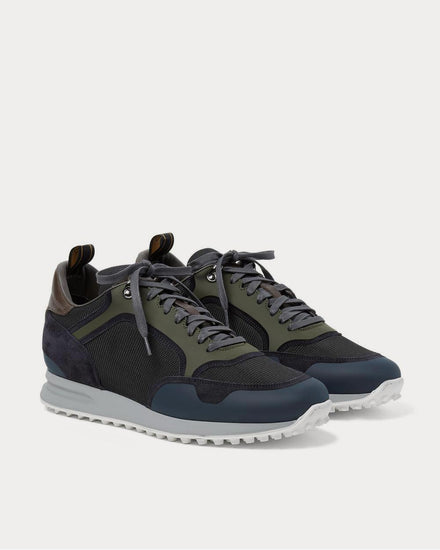 Dunhill Radial Runner Leather and Suede-Trimmed Mesh  Navy low top sneakers - 2