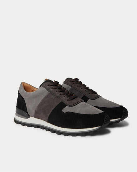 Mr P. Colour-Block Suede  Black low top sneakers - 2