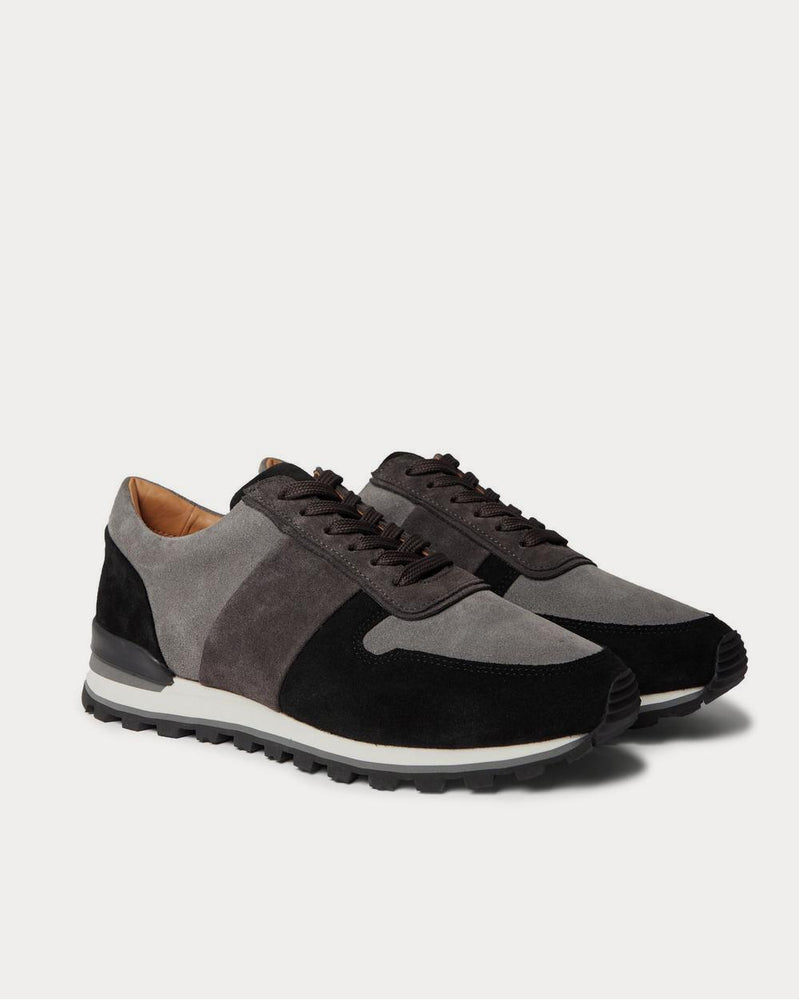 Mr P. Colour-Block Suede  Black low top sneakers - 2