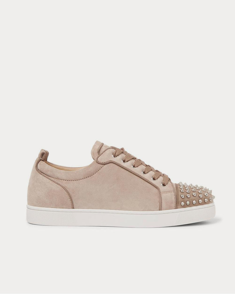 Christian Louboutin Louis Junior Spikes Cap-Toe Suede  Beige low top sneakers - 1