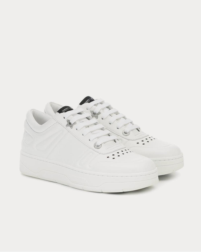 Jimmy Choo Hawaii/F leather X White Low Top Sneakers - 2