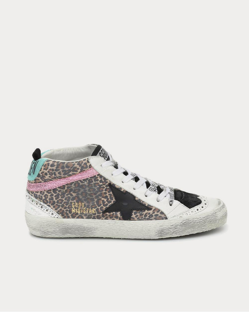 Golden Goose Mid Star leopard High Top Sneakers - 1