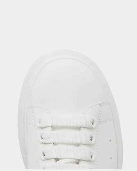 McQueen Exaggerated-Sole Suede-Trimmed Leather  White low top sneakers - 5