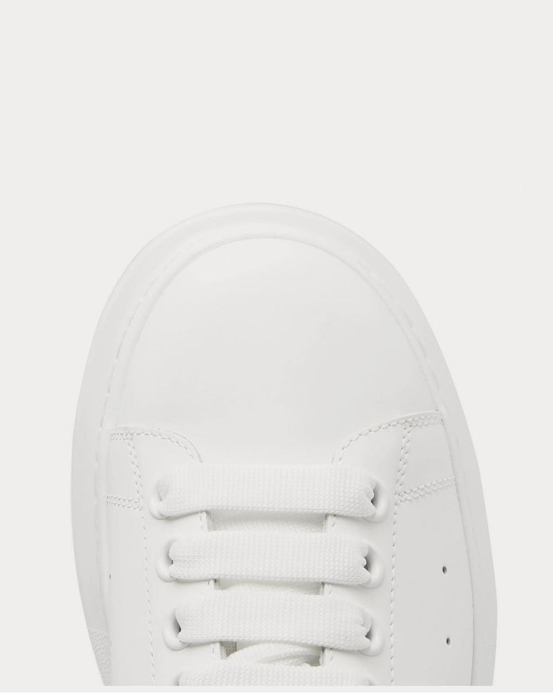 Alexander McQueen Exaggerated-Sole Suede-Trimmed Leather  White low top sneakers - 5