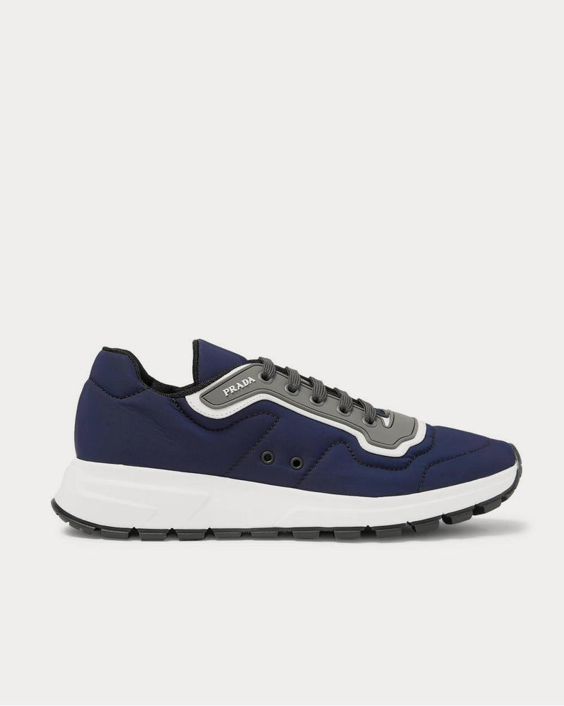 Prada Match Race Panelled Nylon, Leather and Rubber  Navy low top sneakers - 1