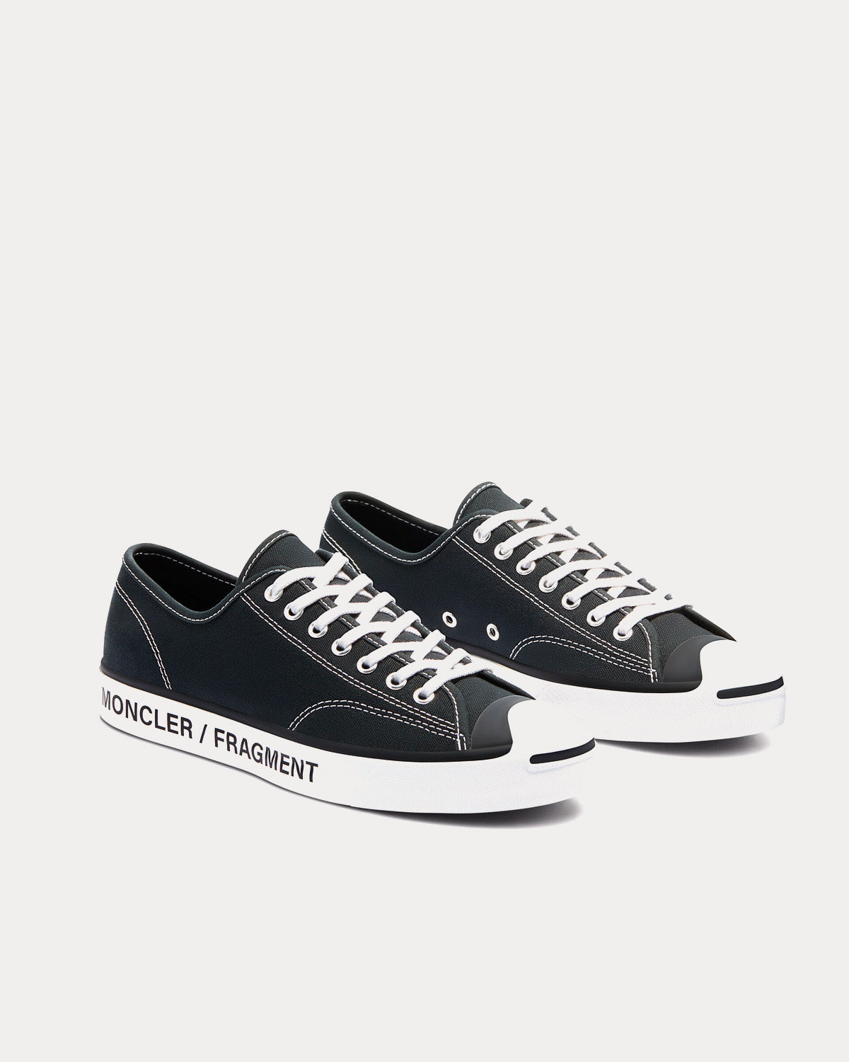 Converse x 7 Moncler FRGMT - Jack Purcell Black / Black / White Low Top Sneakers