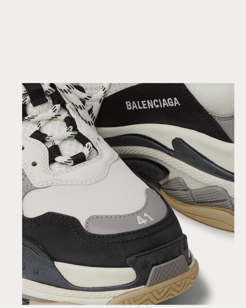 Balenciaga Triple S Mesh, Nubuck and Leather  White low top sneakers - 5