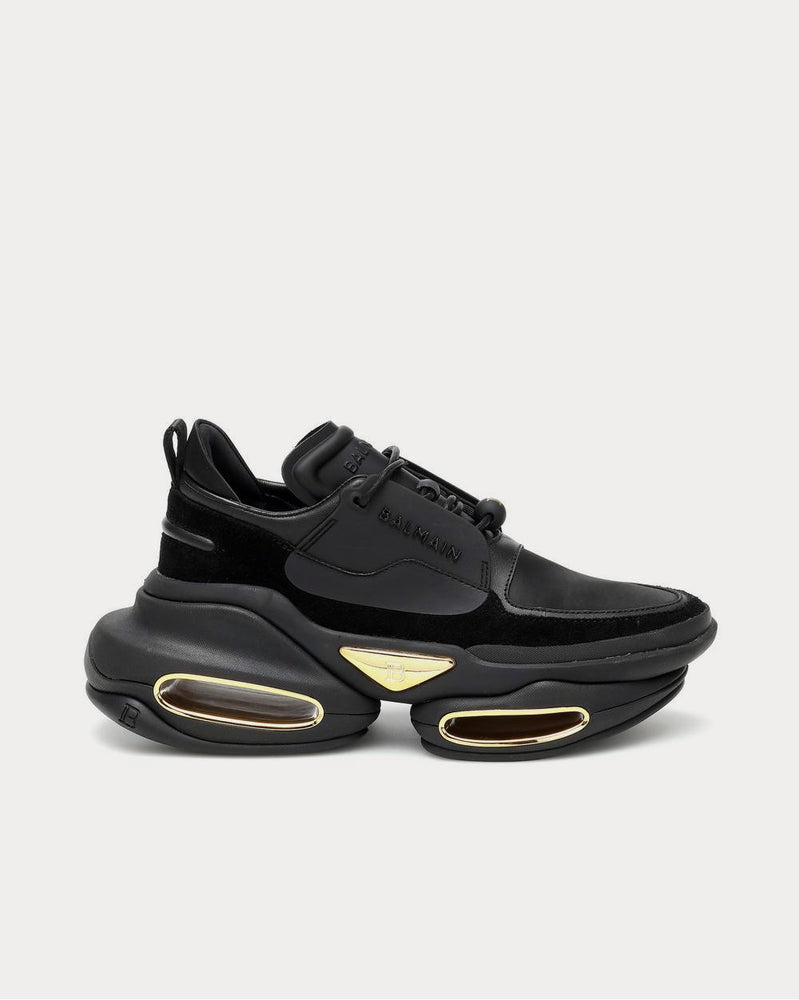 Balmain BBold leather Noir Low Top Sneakers - 1