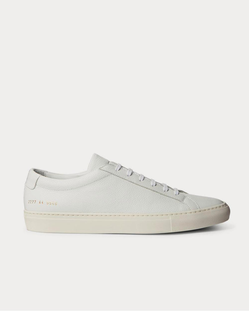 Common Projects Achilles Pebble-Grain Leather  White low top sneakers - 1