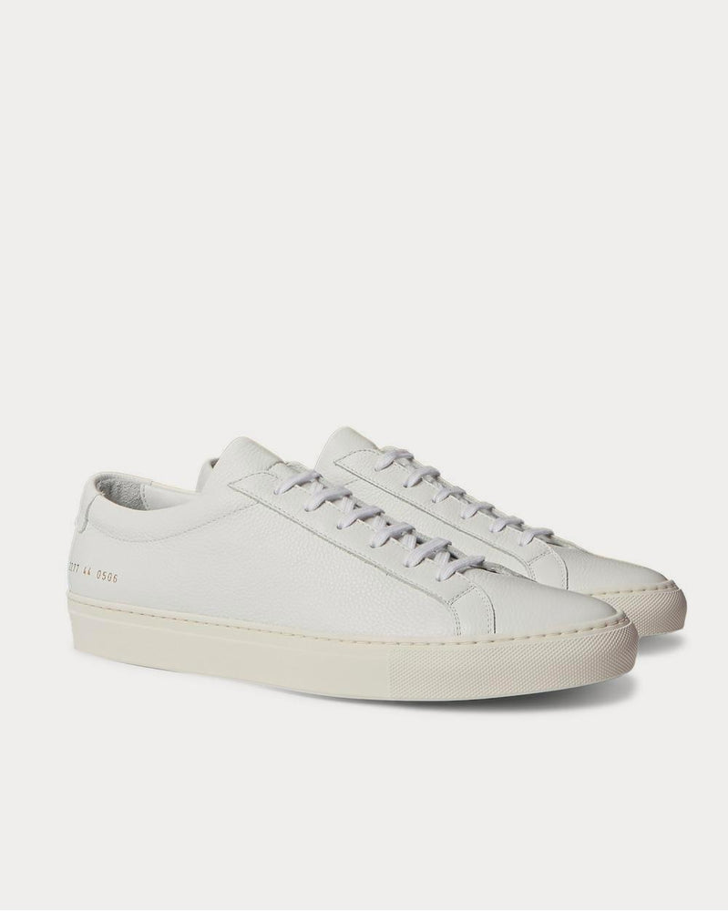 Common Projects Achilles Pebble-Grain Leather  White low top sneakers - 2