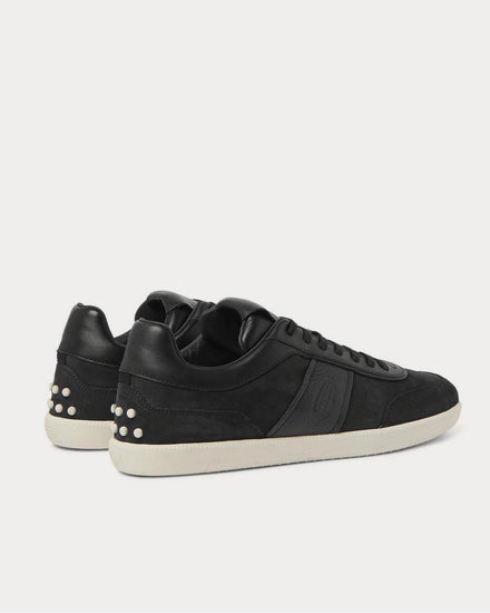 Tod's Leather and Suede-Trimmed Nubuck  Black low top sneakers - 3