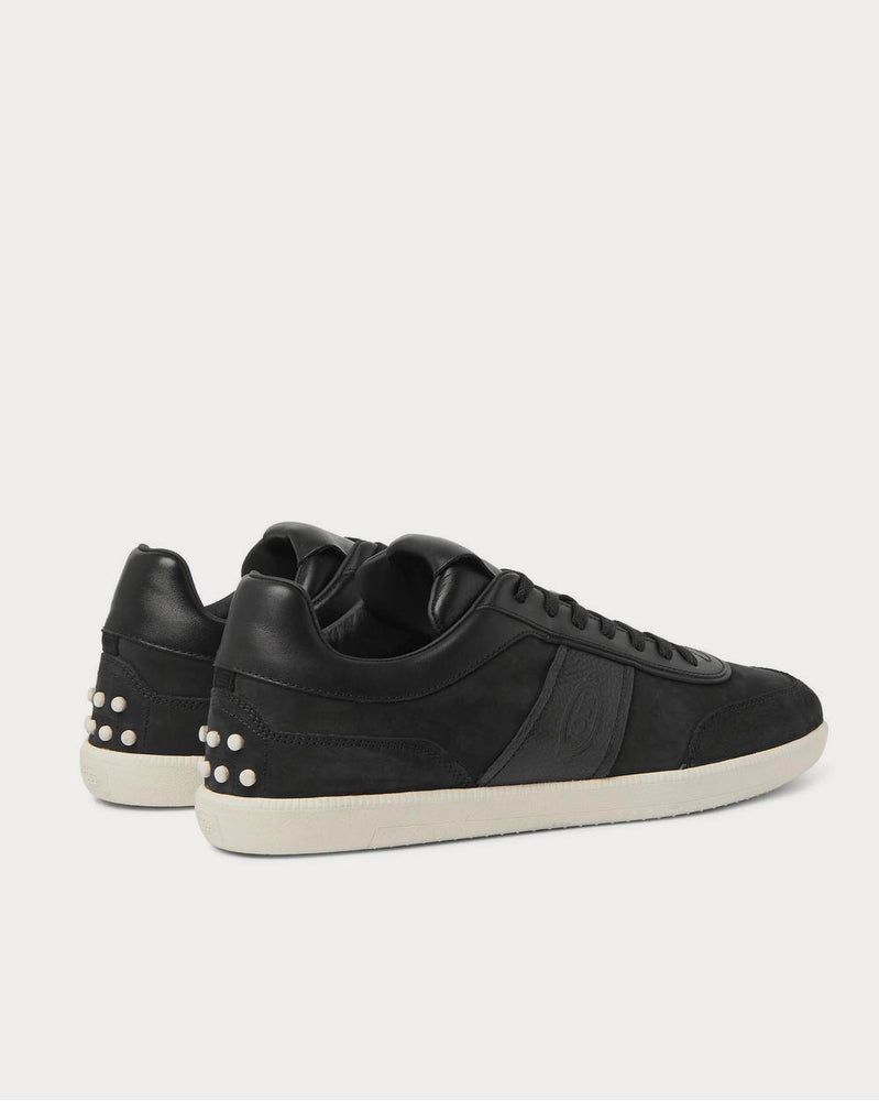 Tod's Leather and Suede-Trimmed Nubuck  Black low top sneakers - 3