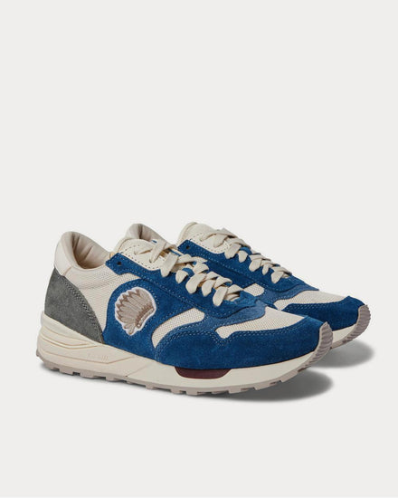 Visvim Roland Leather-Trimmed Suede and Mesh  Navy low top sneakers - 2